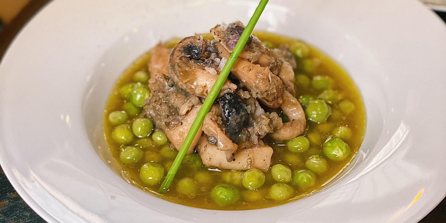 Sipia amb pesols de Casa Tecla